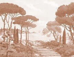 Wallpaper stroll in the calanques terracotta