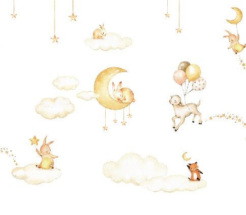 Baby wallpaper pretty dreams white