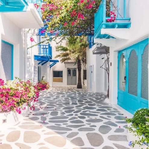 Santorini Greek Village wallpaper