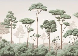 Pine forest breeze wallpaper