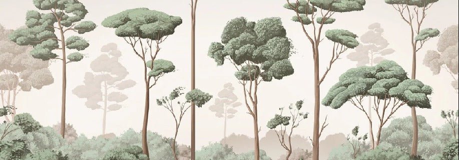 Pine forest breeze wallpaper