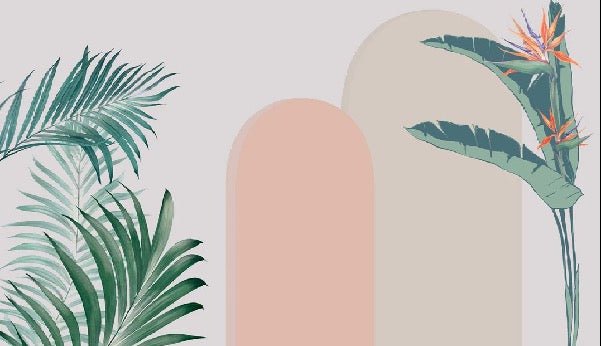 Plant arches bedroom wallpaper