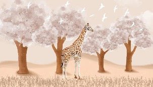 Children's bedroom wallpaper Giraffe in the Savannah