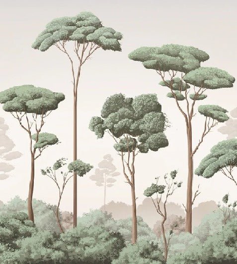 Papier peint brise légère pinède, XXL, tendance