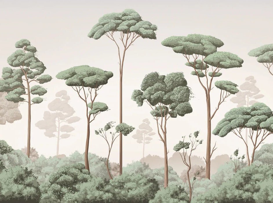 Pine forest breeze wallpaper