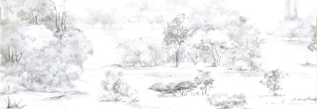 Watercolor pine forest wallpaper