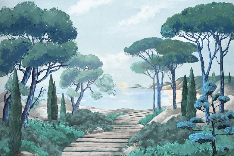 Papier peint balade dans les calanques, XXL, tendance