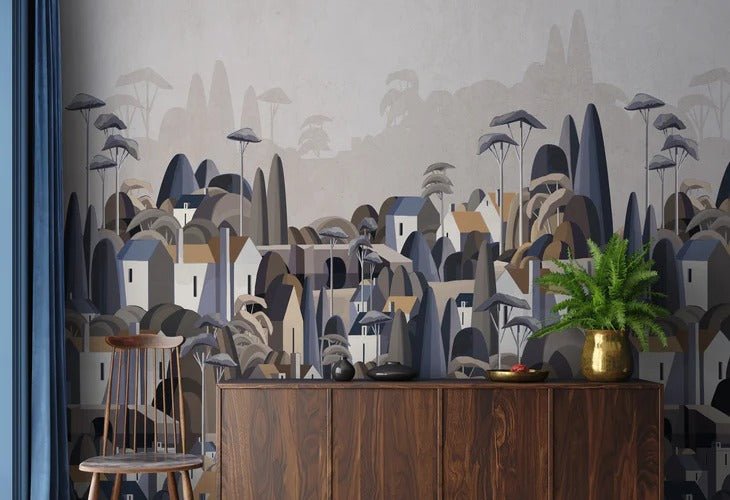 Village wallpaper exotic houses