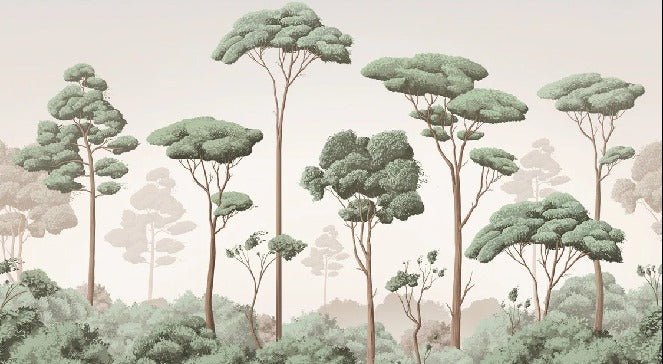 Pine forest breeze wallpaper