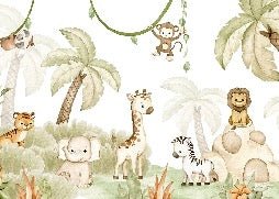 Soft savannah animal wallpaper