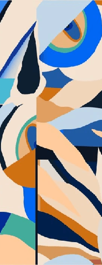 Vibrant Abstract Wallpaper - H326cm x W126cm - Softouch Material