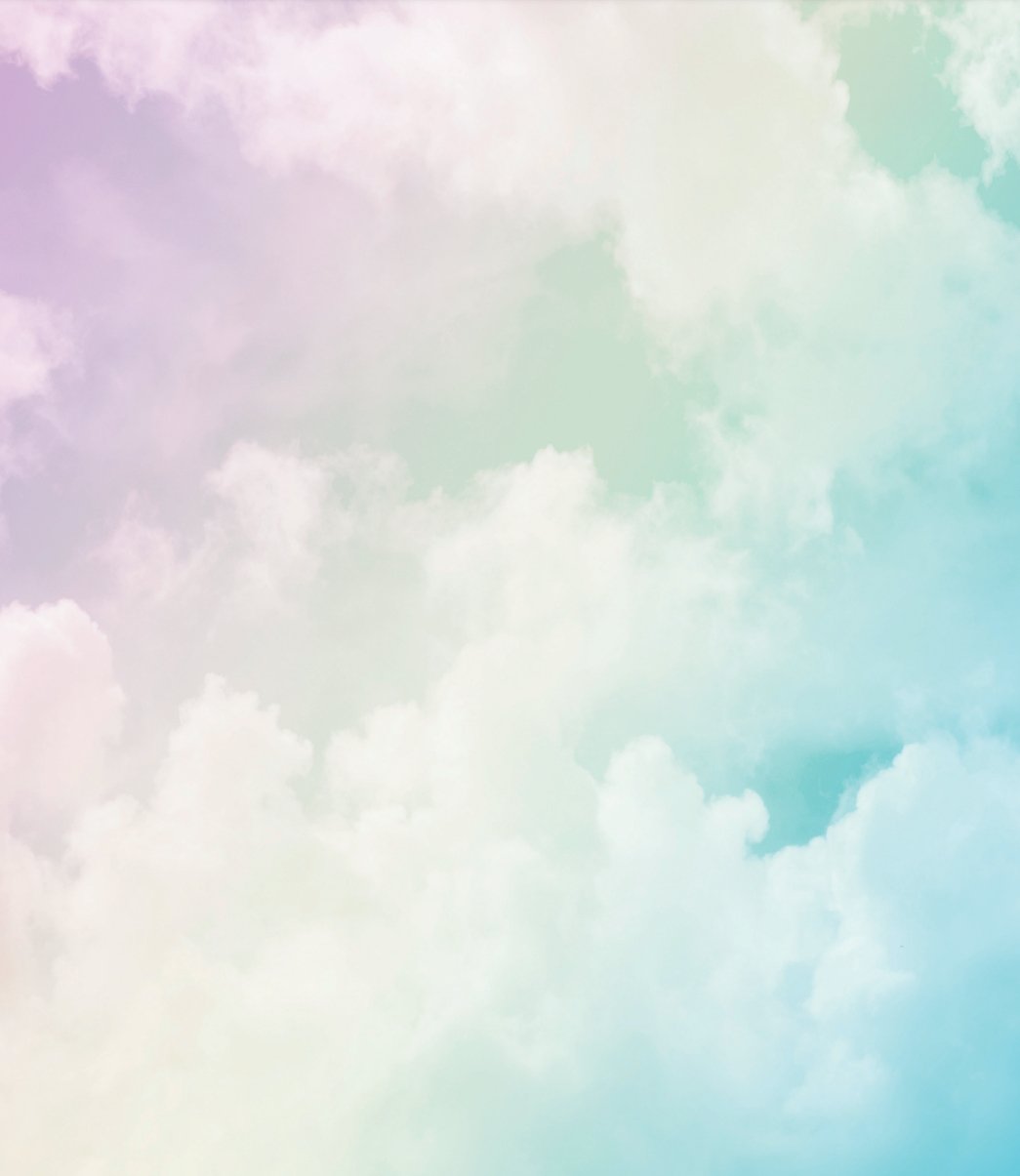 Soft colors cloud children's wallpaper L225cm x H260cm