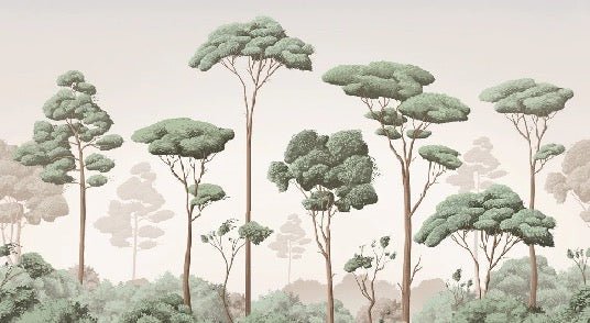 Pine forest breeze wallpaper