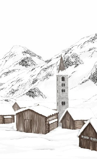 Val d'Isère village wallpaper
