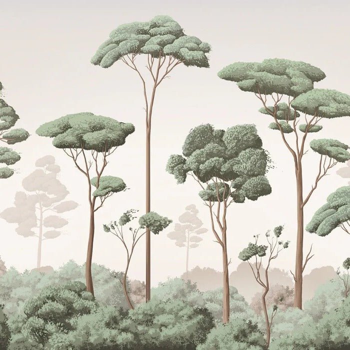 Pine forest breeze wallpaper