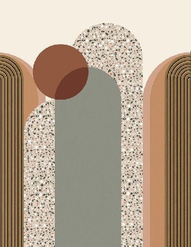 Trendy graphic Art Deco wallpaper