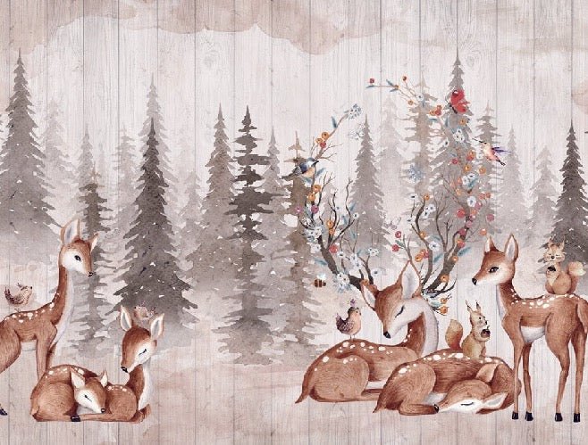 Children's bedroom wallpaper douces biches