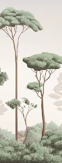 Pine forest breeze wallpaper