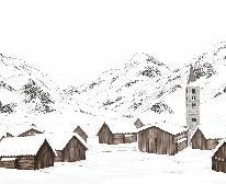 Val d'Isère village wallpaper