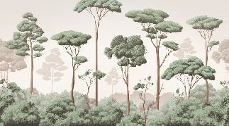 Pine forest breeze wallpaper
