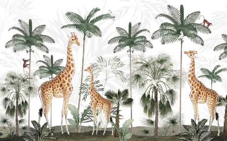 Giraffe family wallpaper