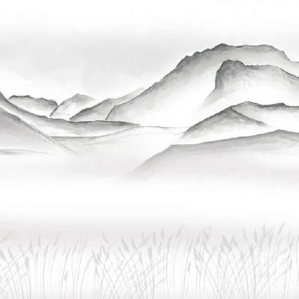 Artistic wallpaper Annecy between lake and mountains GREY