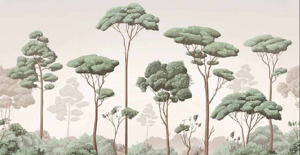 Pine forest breeze wallpaper