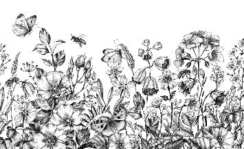 Country flower wallpaper