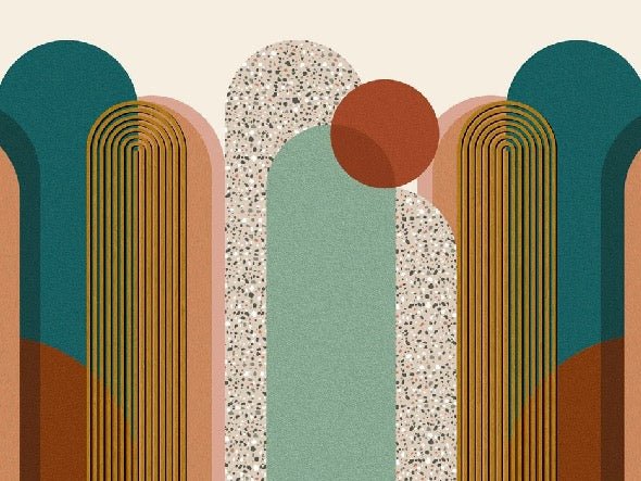 Art pop deco graphic trend wallpaper
