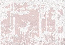 Pink woodland animals wallpaper