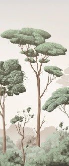 Pine forest breeze wallpaper