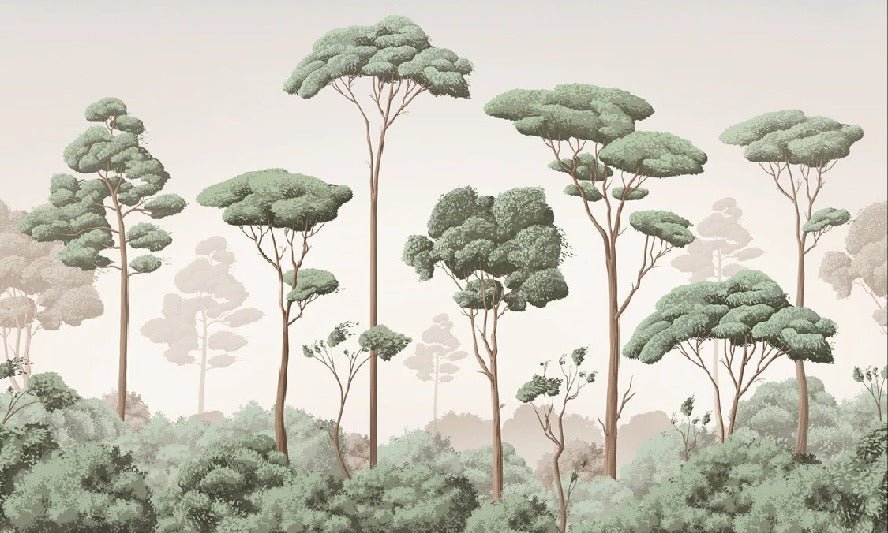 Pine forest breeze wallpaper