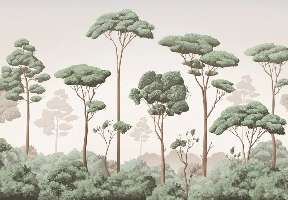 Pine forest breeze wallpaper