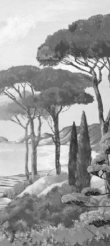 Wallpaper stroll in the calanques black and white