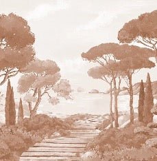 Wallpaper stroll in the calanques terracotta