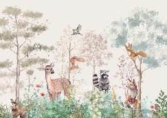 Children's bedroom wallpaper magic nature beige