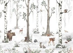 Spring forest animal wallpaper