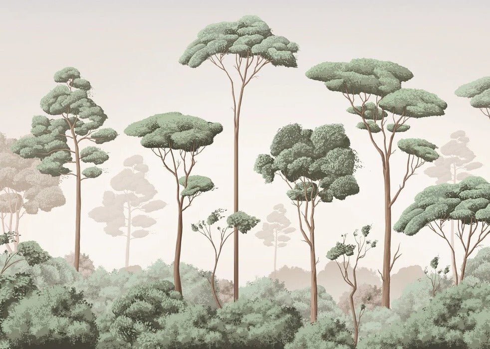 Pine forest breeze wallpaper