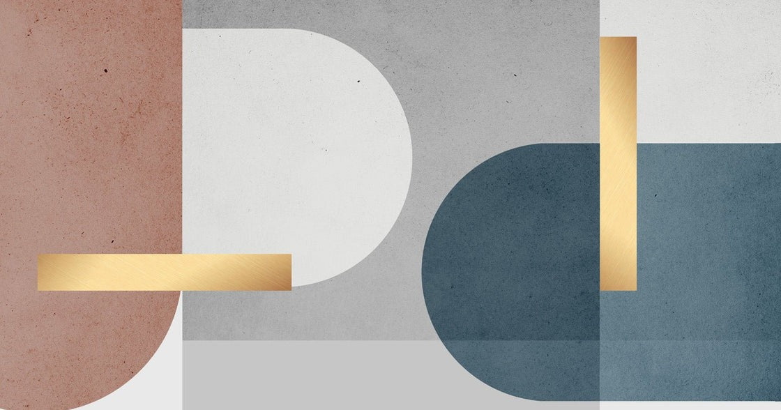 Graphic cement wallpaper