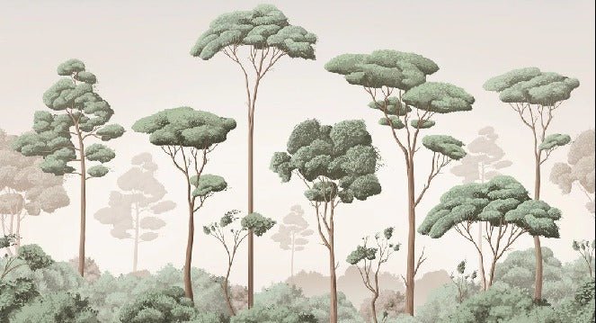 Pine forest breeze wallpaper