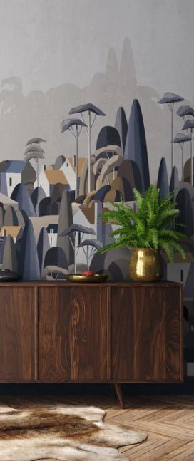 Village wallpaper exotic houses