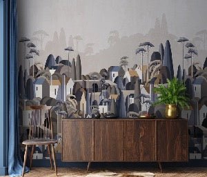 Village wallpaper exotic houses