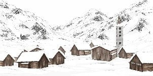 Val d'Isère village wallpaper