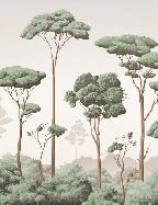 Pine forest breeze wallpaper
