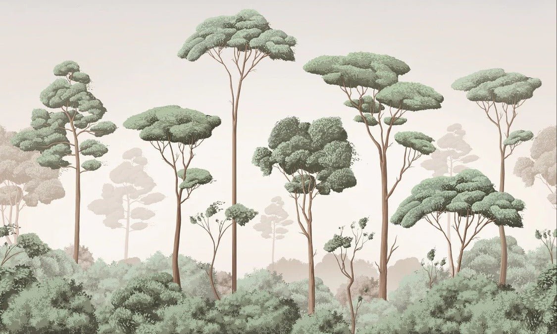 Pine forest breeze wallpaper