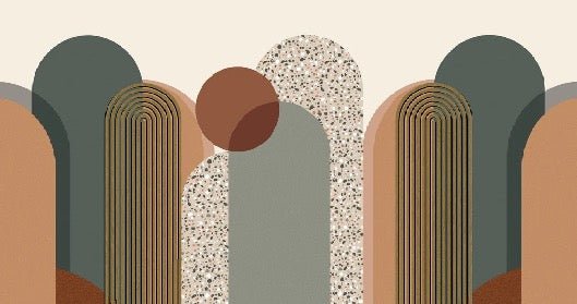 Trendy graphic Art Deco wallpaper