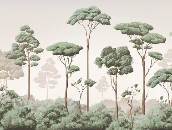 Pine forest breeze wallpaper