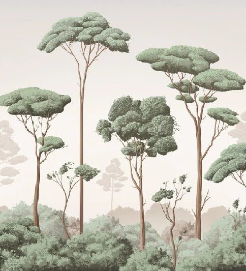 Pine forest breeze wallpaper