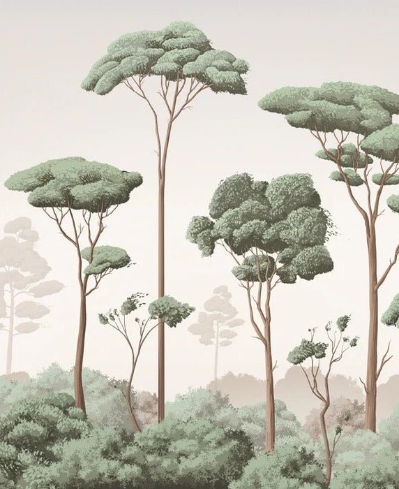 Pine forest breeze wallpaper