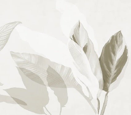 Modern sepia foliage wallpaper
